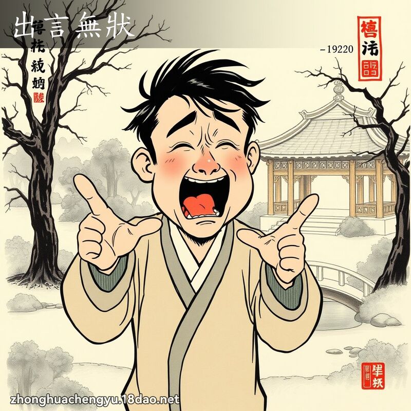 出言无状 - 中华成语配图