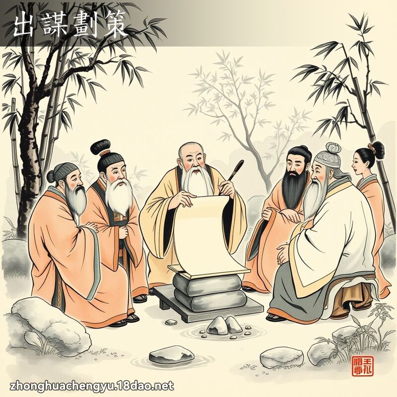 出謀劃策 - 中華成語配圖