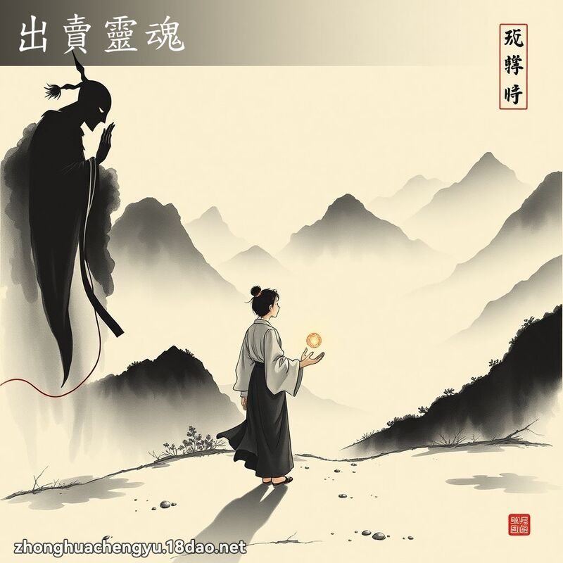 出卖灵魂 - 中华成语配图