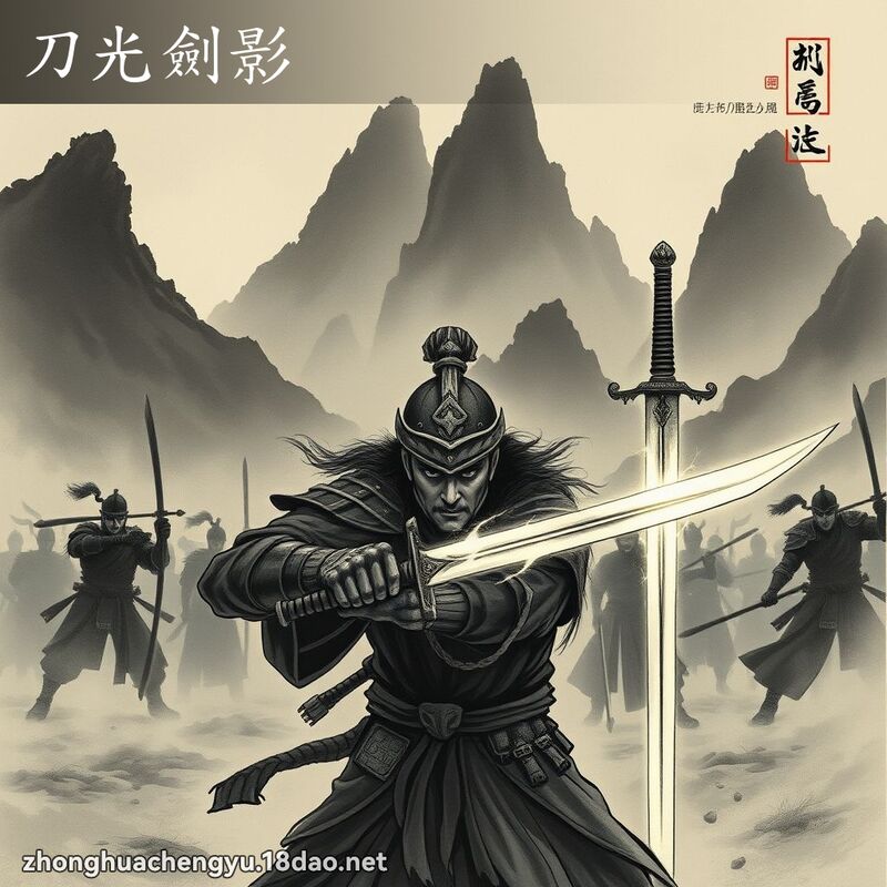 刀光劍影 - 中華成語配圖