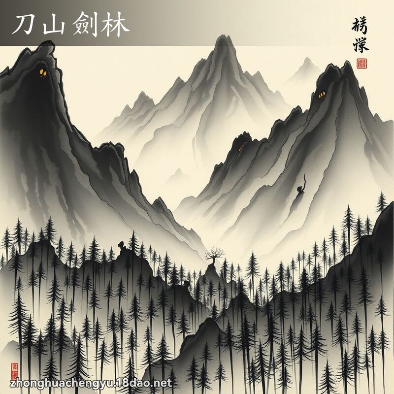 刀山剑林 - 中华成语配图