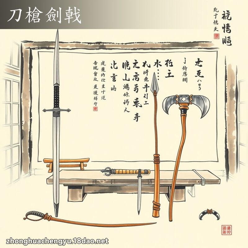 刀枪剑戟 - 中华成语配图