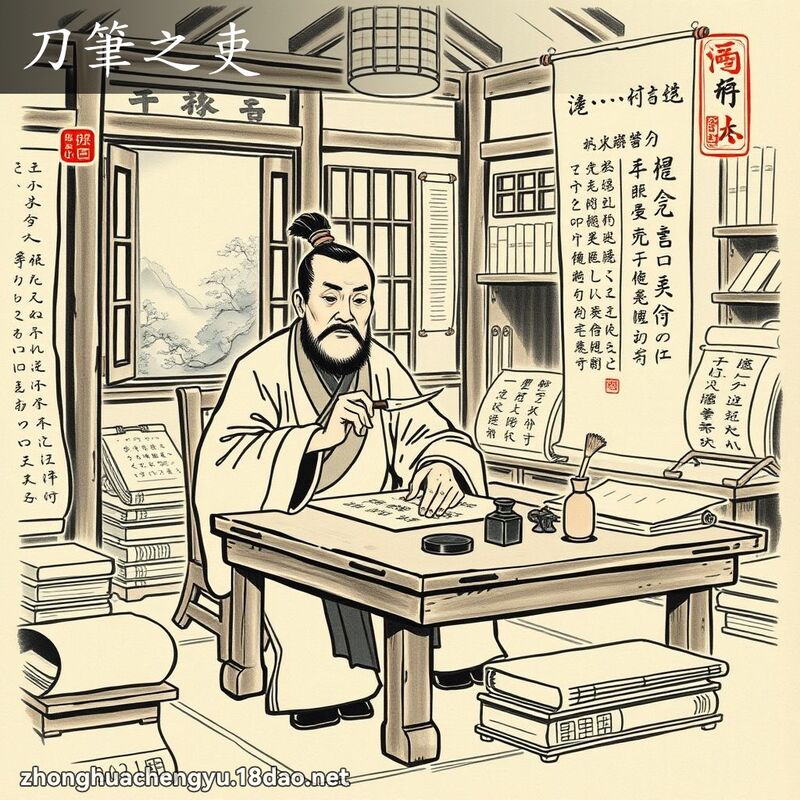 刀筆之吏 - 中華成語配圖