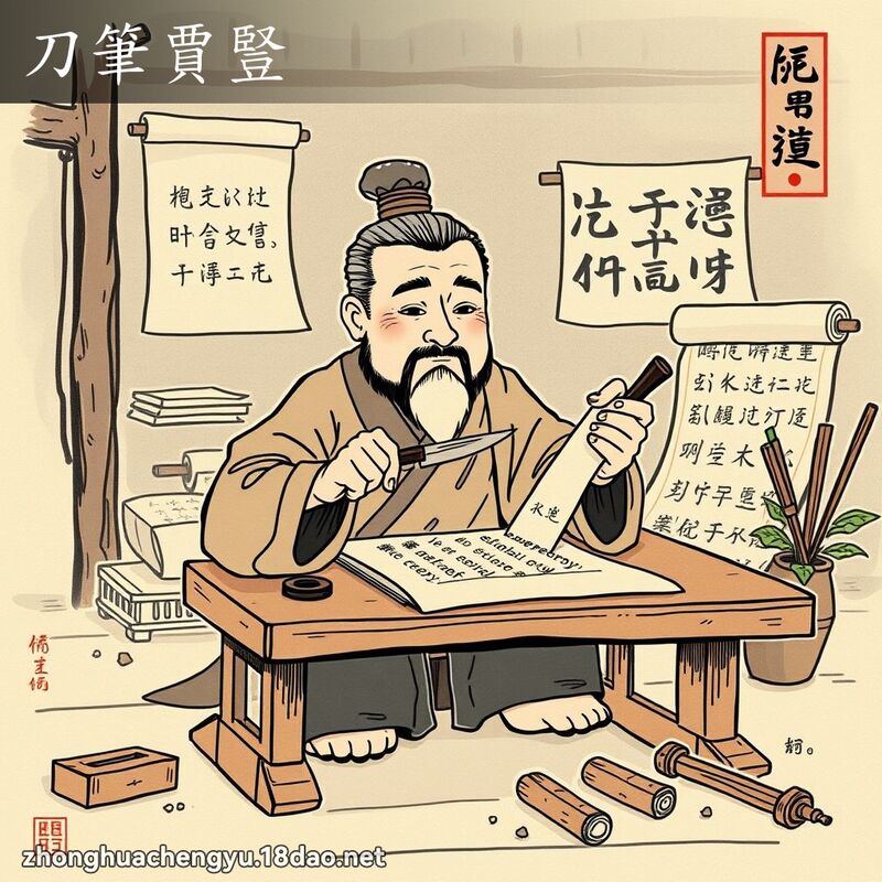 刀筆賈豎 - 中華成語配圖