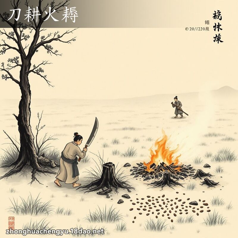 刀耕火耨 - 中華成語配圖