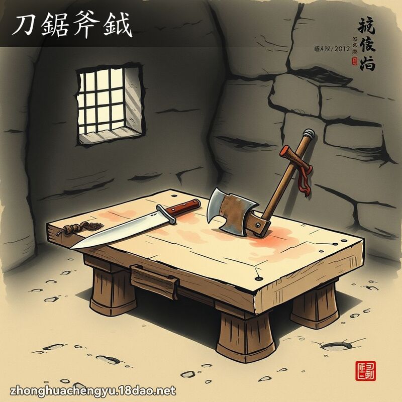 刀鋸斧鉞 - 中華成語配圖