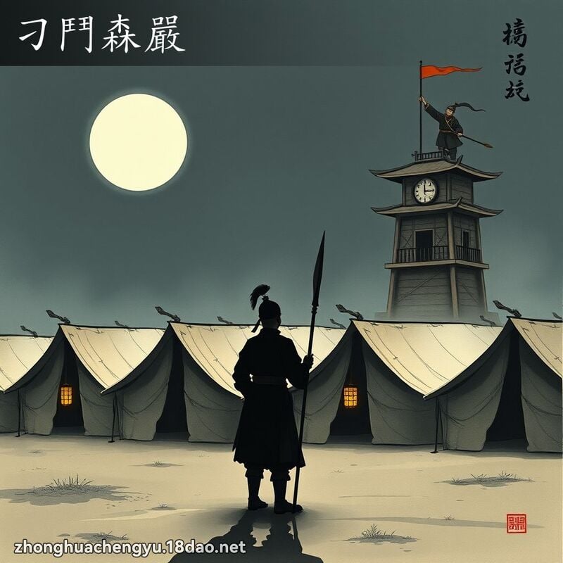 刁鬥森嚴 - 中華成語配圖