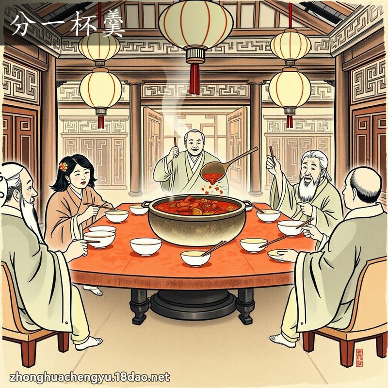 分一杯羹 - 中華成語配圖