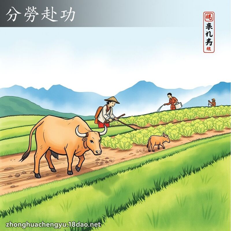 分勞赴功 - 中華成語配圖