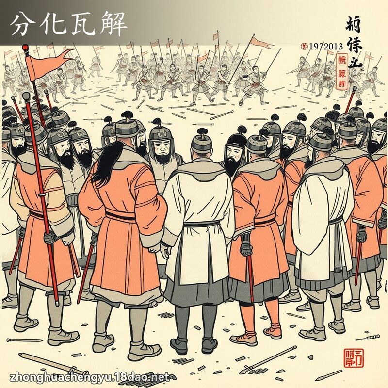 分化瓦解 - 中華成語配圖