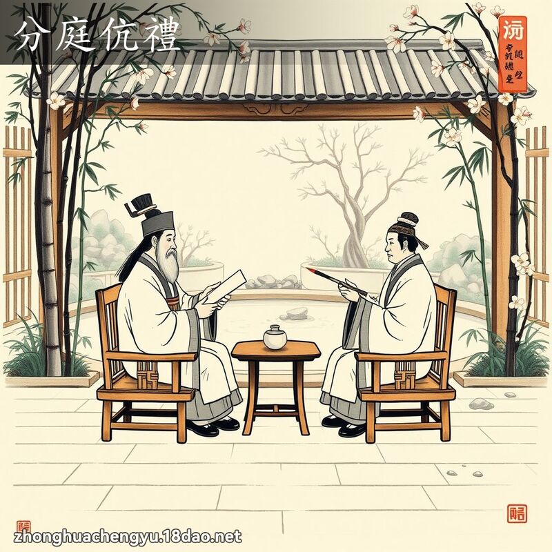 分庭伉禮 - 中華成語配圖
