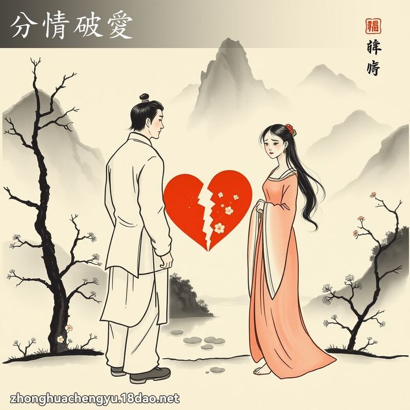 分情破愛 - 中華成語配圖