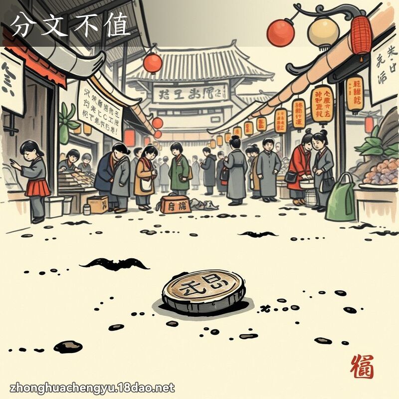 分文不值 配图