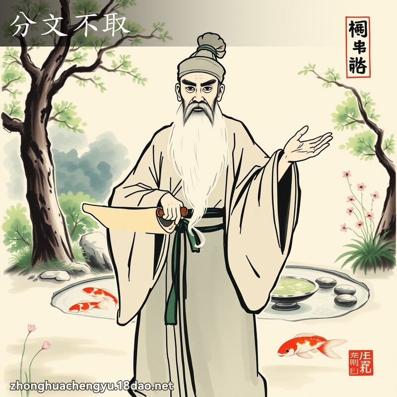 分文不取 - 中華成語配圖