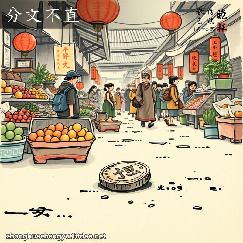 分文不直 - 中華成語配圖
