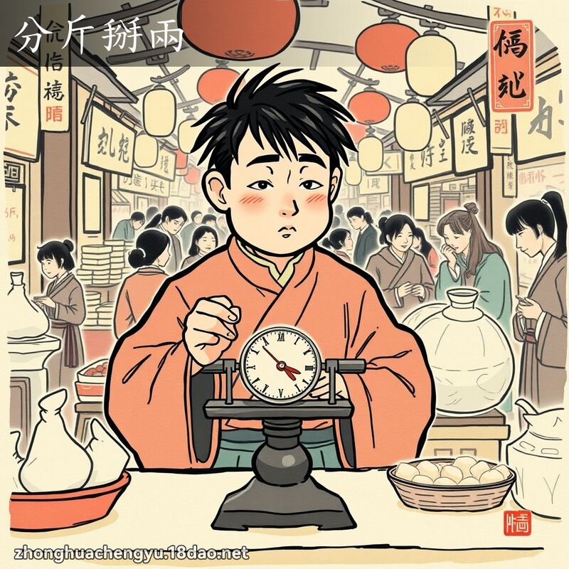 分斤掰兩 - 中華成語配圖