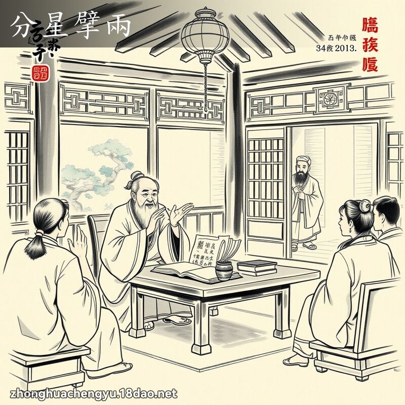 分星擘两 - 中华成语配图