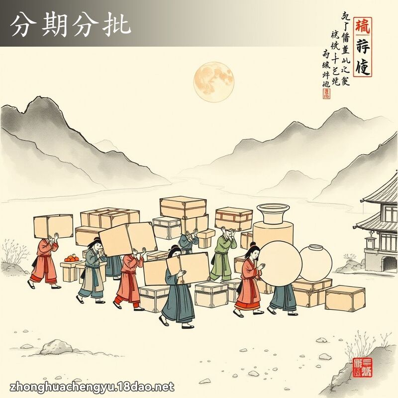 分期分批 - 中华成语配图