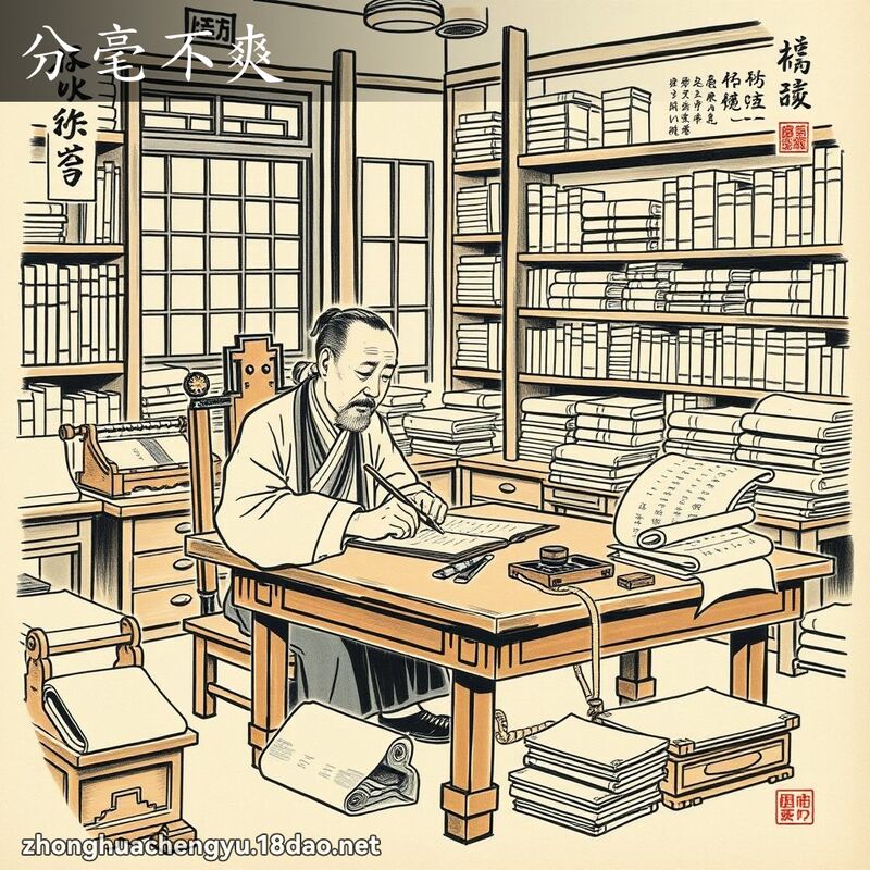 分毫不爽 - 中华成语配图