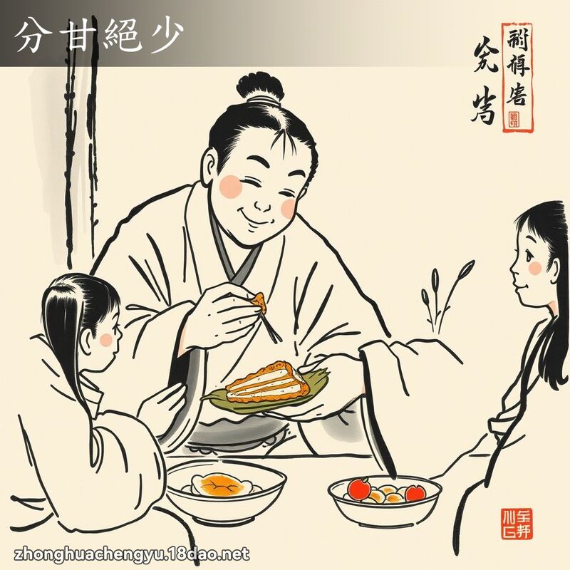 分甘绝少 - 中华成语配图