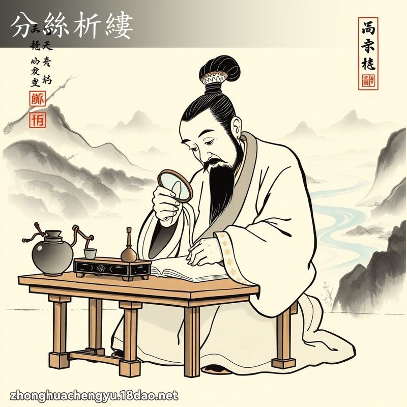 分丝析缕 - 中华成语配图