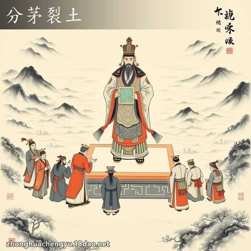 分茅裂土 - 中华成语配图