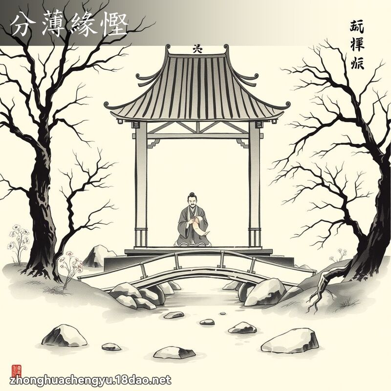 分薄緣慳 - 中華成語配圖