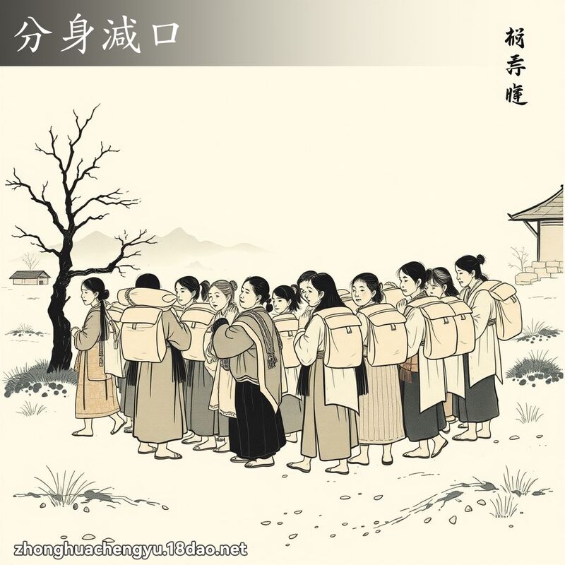 分身減口 - 中華成語配圖