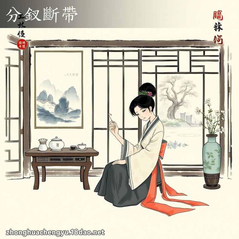 分釵断带 - 中华成语配图