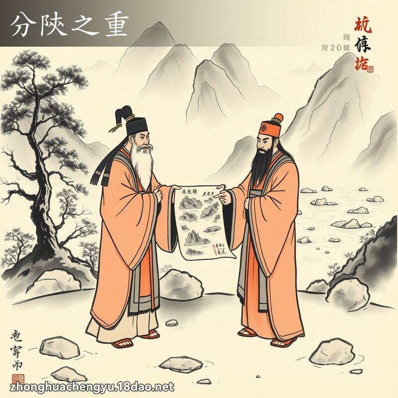 分陕之重 - 中华成语配图