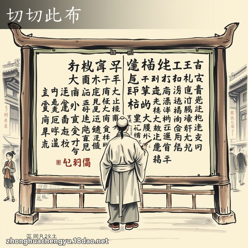 切切此布 - 中华成语配图