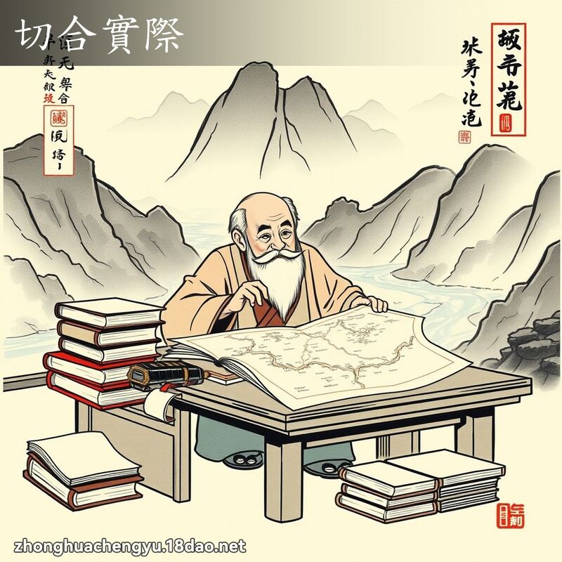 切合實際 - 中華成語配圖