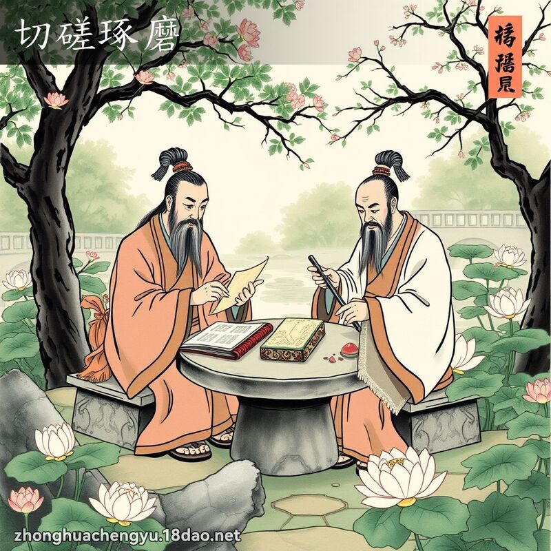 切磋琢磨 配图