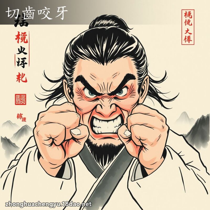 切齿咬牙 配图