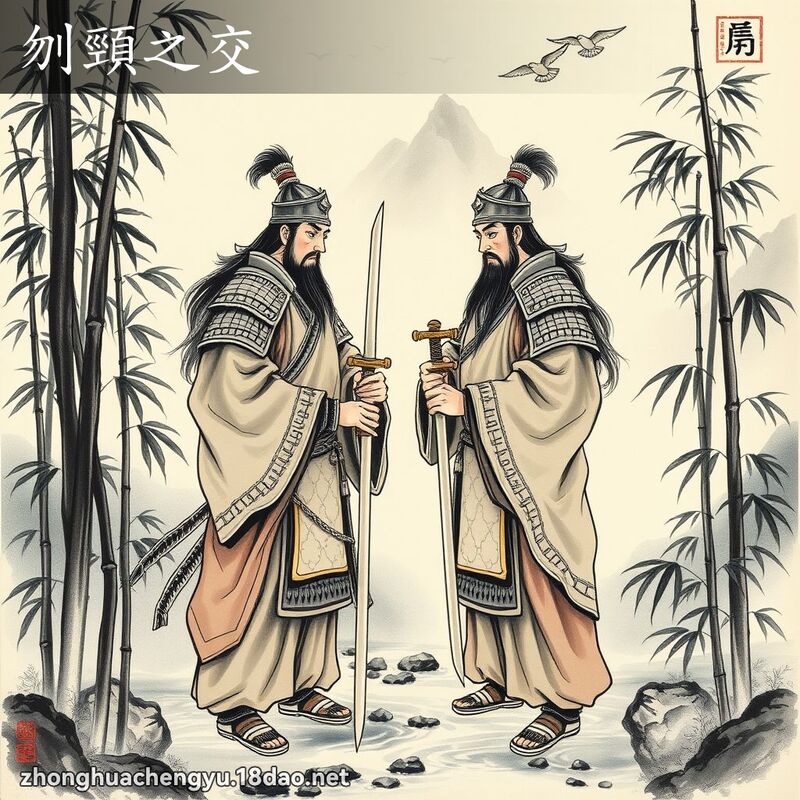 刎颈之交 - 中华成语配图