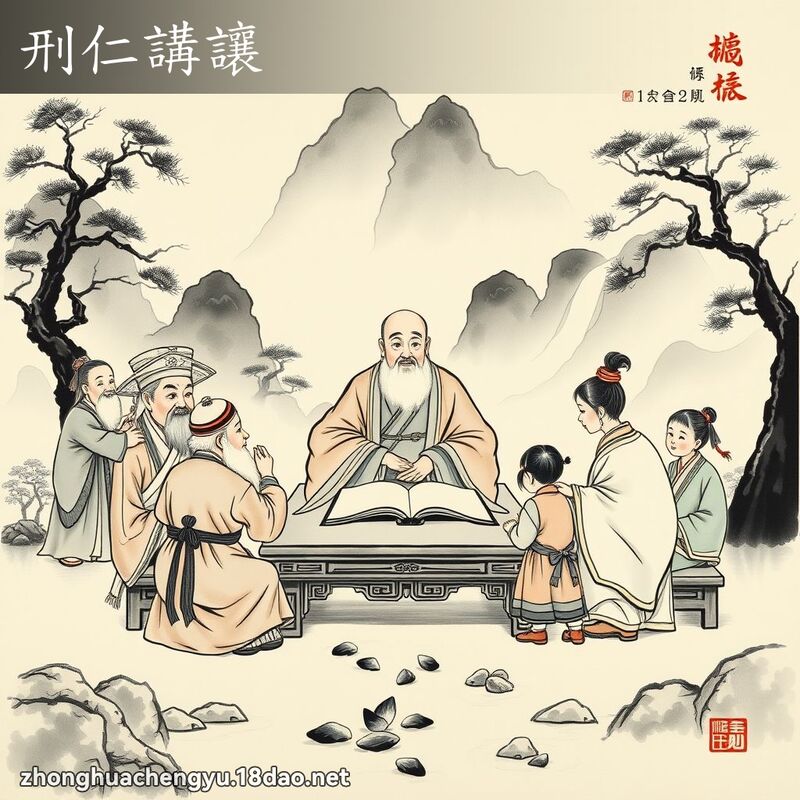 刑仁講讓 - 中華成語配圖