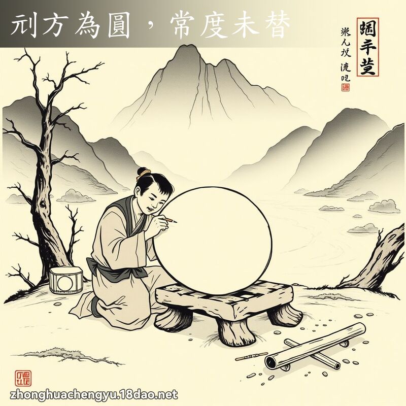 刓方為圓，常度未替 - 中華成語配圖