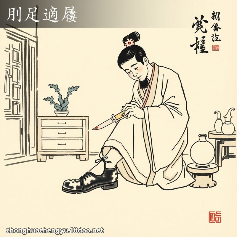 刖足適屨 配图