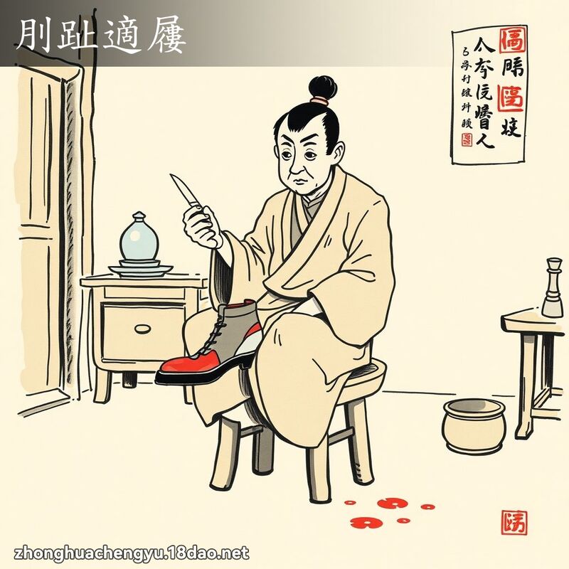 刖趾適屨 - 中華成語配圖