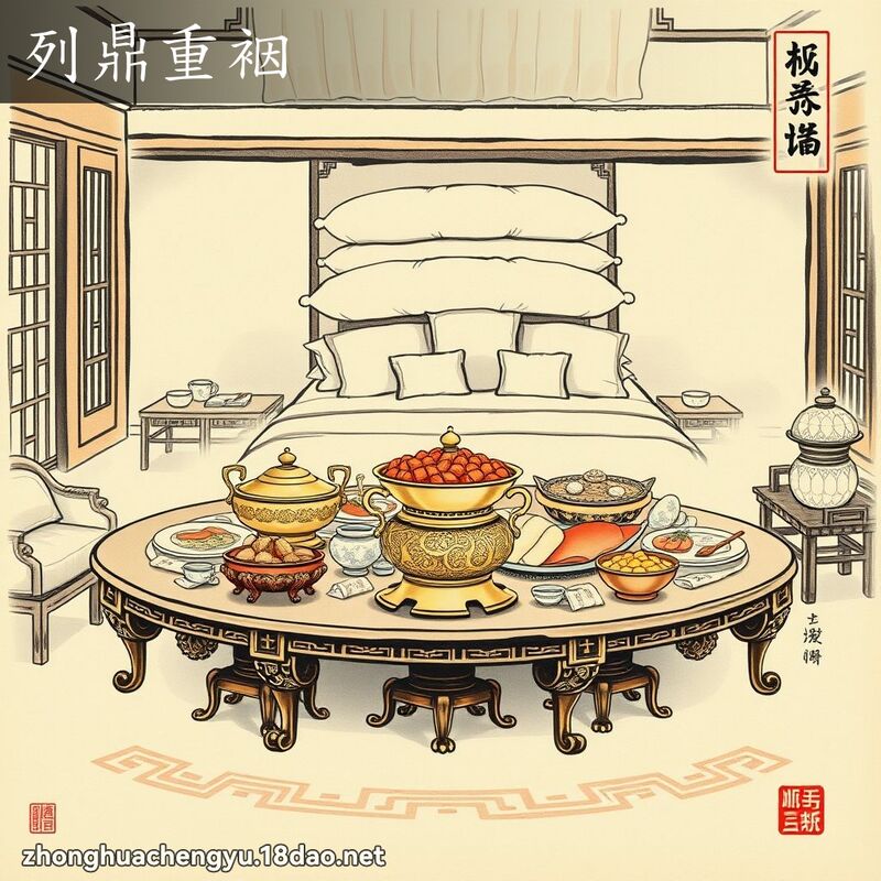列鼎重裀 - 中華成語配圖