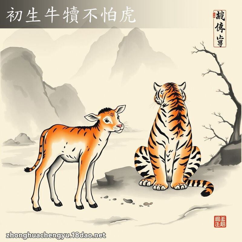 初生牛犊不怕虎 配图