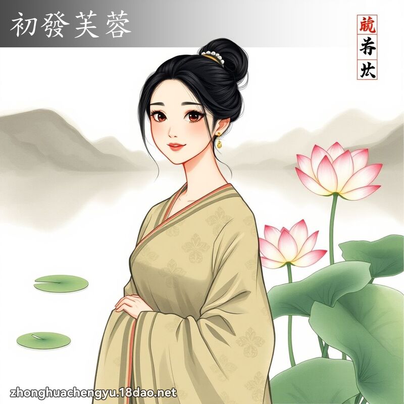 初发芙蓉 - 中华成语配图