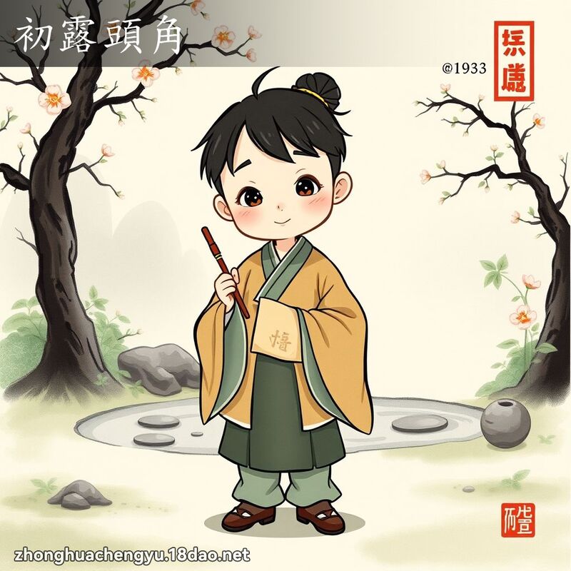初露頭角 - 中華成語配圖