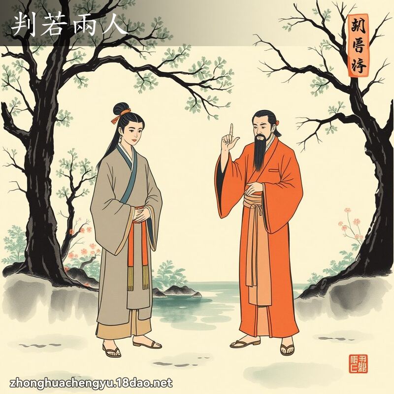 判若兩人 - 中華成語配圖