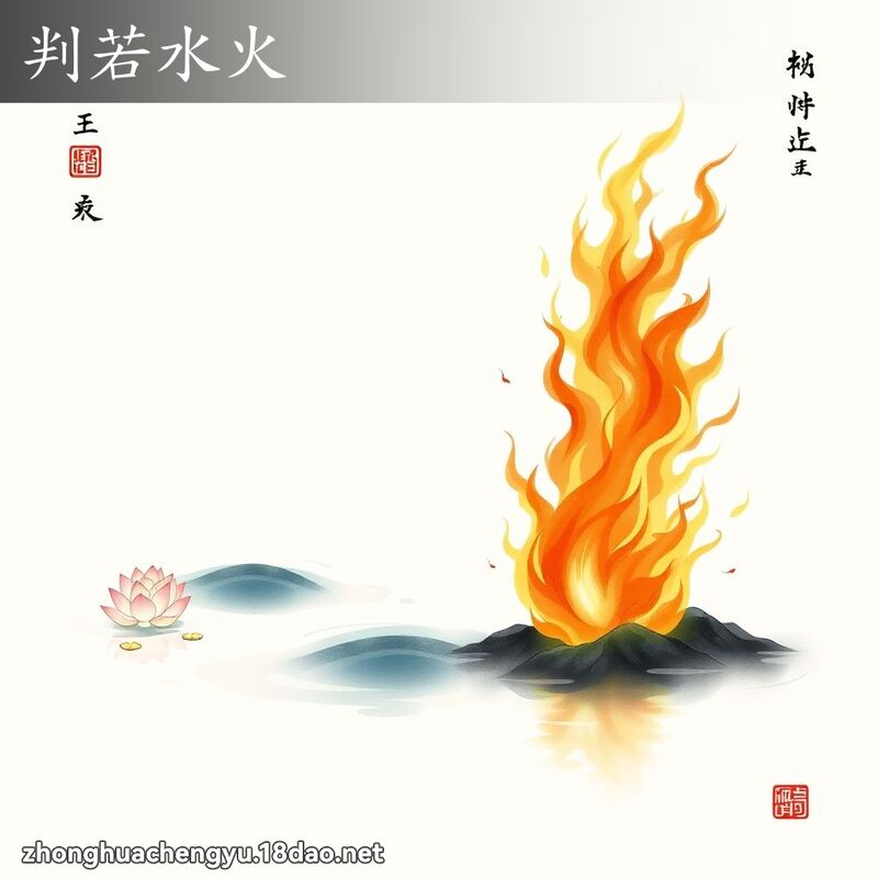 判若水火 配图