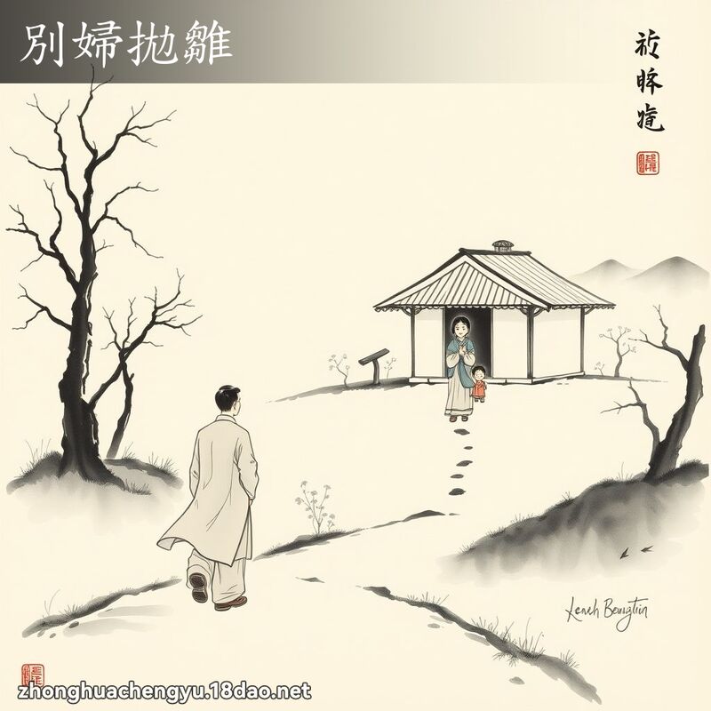 別婦拋雛 - 中華成語配圖