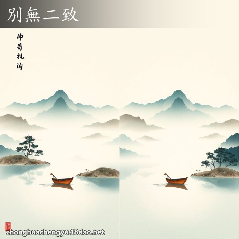 別無二致 - 中華成語配圖