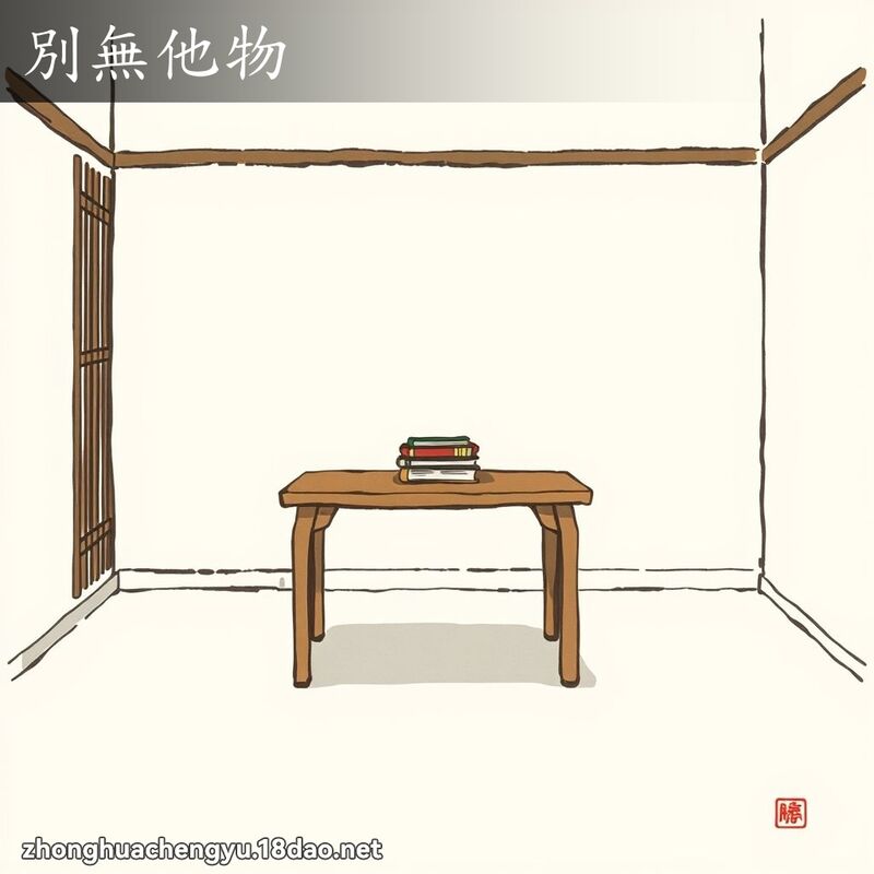 別無他物 - 中華成語配圖