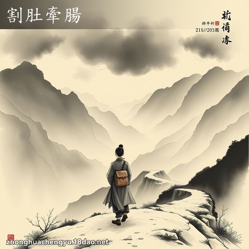 割肚牽腸 配图