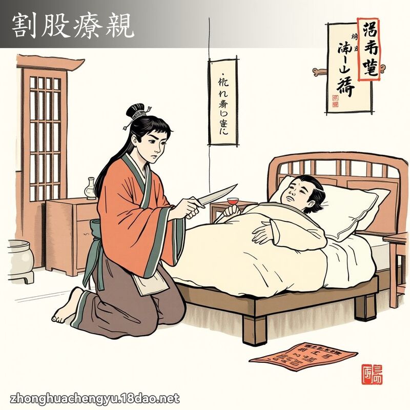 割股療親 配图